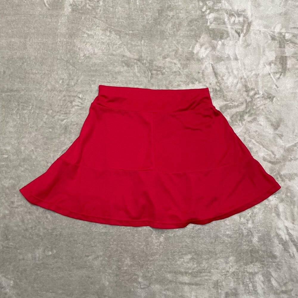 Neleus High Waisted Red Atletic Tennis Skort with Pockets Size XL - Picture 3 of 7